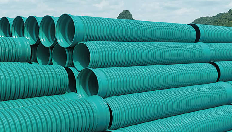 聚乙烯（改性无水磷石膏）双波峰增强排水管